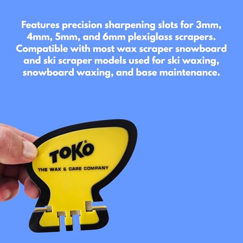 Toko Plexiblade Sharpener for Ski Wax Removal - Compatible with 3-6mm Blades