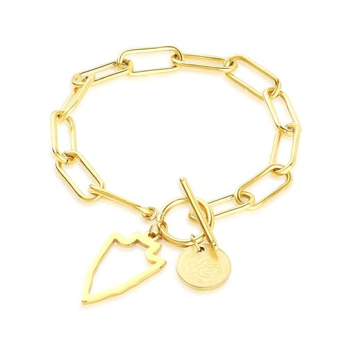 Imani KC Bracelet Gold – Kansas City Football Fan Jewelry Necklace & Bracelet Gift