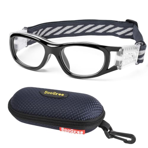 Kids Sports Protection Goggles - Black Frame Gray Pad