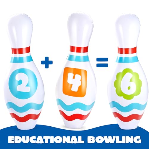 Giant Inflatable Bowling Set - Educational Bowling for Kids & Adults