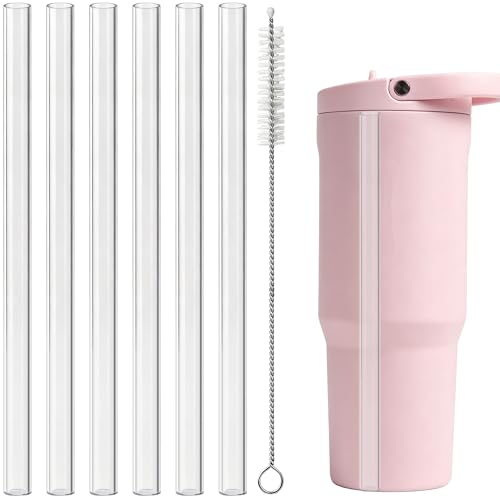 Clear Replacement Straws for 32oz HydroJug - 6 Pack