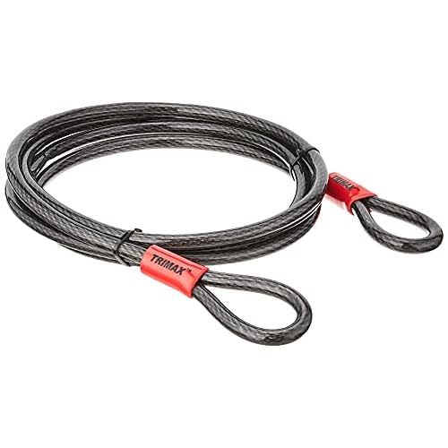 Trimax TDL1212 Trimaflex Dual Loop Multi-Use Cable (12 ft Long x 12mm), Steel