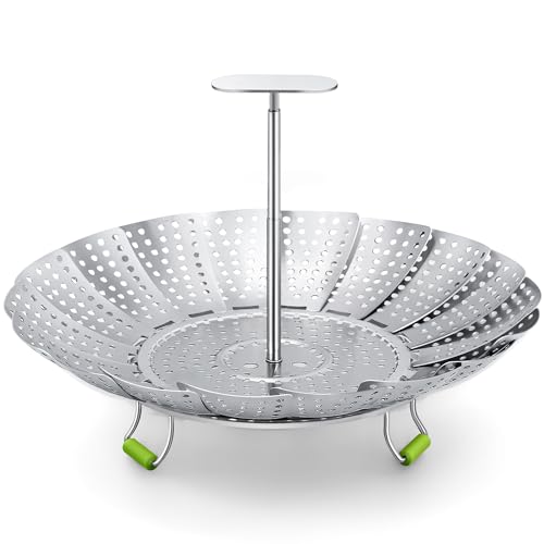 Stainless Steel Vegetable Steamer Basket - Expandable 5.5" to 9"
