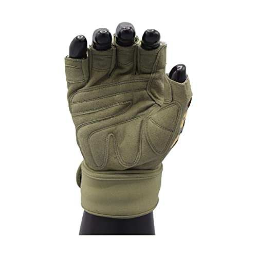 MRX Olive Green Large Weightlifting Gloves Men Wrist Support Gym Gloves