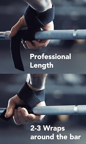 Weightlifting Wrist Straps for Secure Grip and Comfort - Padded Cotton