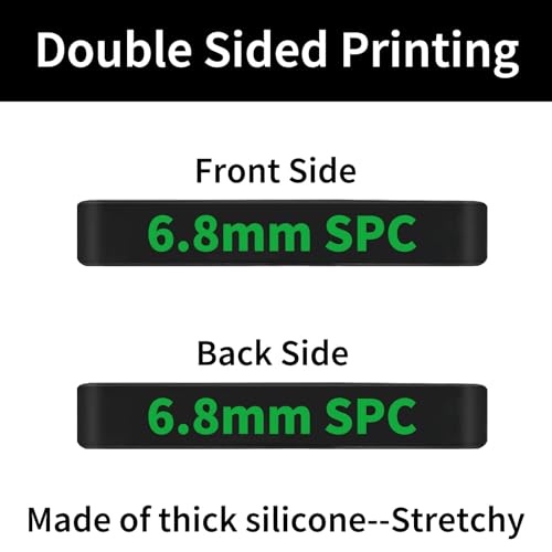 Magazine Marking Bands - 12 Pack 6.8mm SPC - Black & Green