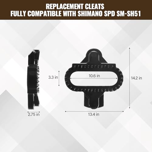 Bicycle Cleats for Shimano SPD SM-SH51 & Look X-Track Pedals
