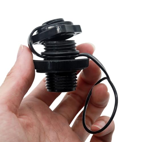 Boston Valve Adapter Kit - 4PCS Air Mattress Cap Replacement - Black 22mm