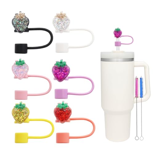 Strawberry Silicone Straw Topper for Stanley Cup - 10mm