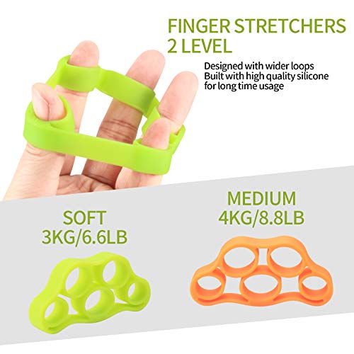 5-Piece Hand Grip Strengthener Set with Exercise Balls and Finger Trainers