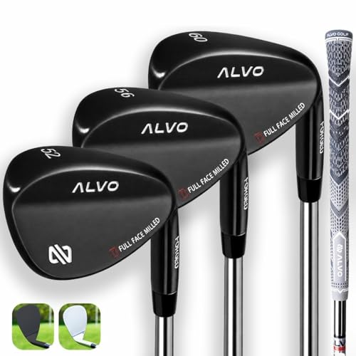 Premium Full Face Golf Wedge Set - 3 Wedges 52, 56, 60 Degrees