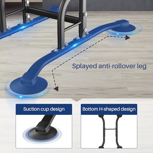Power Tower Dip Station for Home Gym - Adjustable Height, Black-02