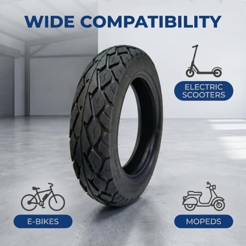 BISHUNCHI 3.00-10 Tubeless Tire - 10 Inch Off-Road Tire for Scooters, E-Bikes, Mopeds (3.00-10, 8PR) Variation: Tubeless Tire / 1