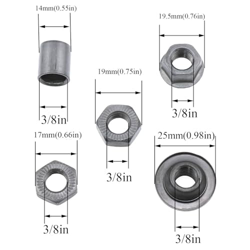 240mm Bicycle Hub Axle - 3/8 Inch Multi-Speed Rear Shaft