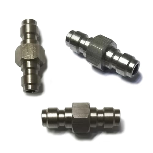 2 Pack 8mm Quick Disconnect Plug Male Adapter Fittings - Stainless Steel