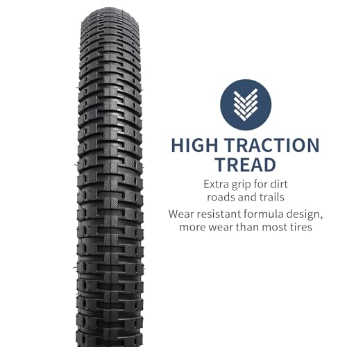 YUNSCM 2-Pack 18x2.125 Bike Tires Black02 All-Terrain Bicycle Tyres