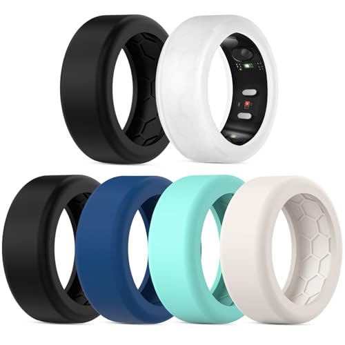 Ring Protector Cover for RingConn Gen 1-3 - 6 Pack - Black, Clear, Navy Blue, Mint Green, Starlight