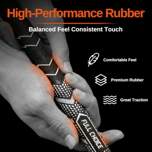 Golf Grips - 13-Pack High-Traction Rubber Midsize Complete Regrip Kit - Pure White