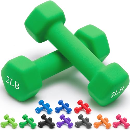 Portzon 8 Colors Options Compatible with Set of 2 Rubber Dumbbell