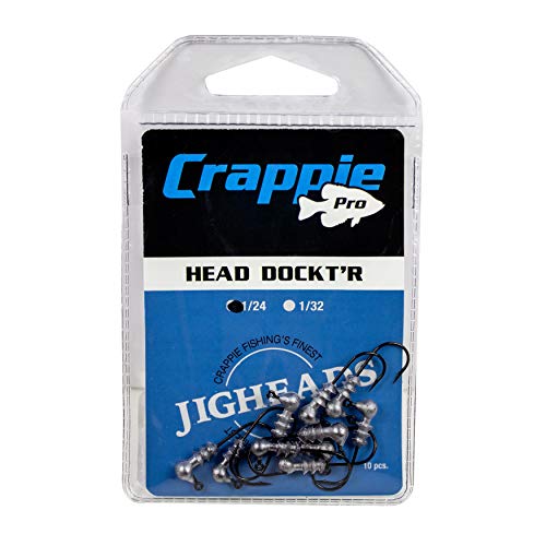 Crappie Pro Jig Heads - Unpainted 1/24 oz - Pack of 10