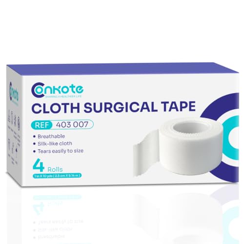 Hypoallergenic Cloth Surgical Tape - 1" x 10 Yards, 4 Rolls