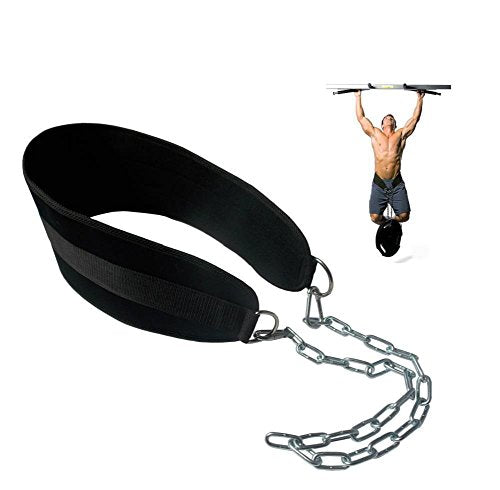 HemeraPhit Pull-Up Belt Weighted Dip Belt with Double D-Ring Chain, 200 lb Capacity