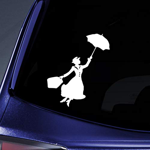 Poppins Silhouette Vinyl Sticker Decal for Laptops & Cars - 5.5"