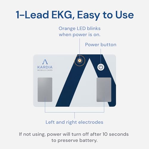 Portable EKG Monitor - Credit Card Size, Bluetooth Enabled, FDA Cleared