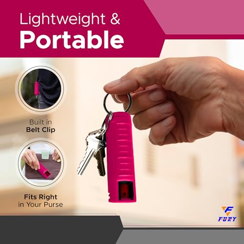 Hardshell Pepper Spray - 12ft Range, Max Strength, UV Dye, Anti-Leak