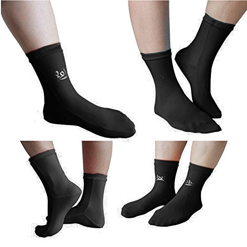 Neoprene Dive Socks for Swimming & Water Sports - Black
