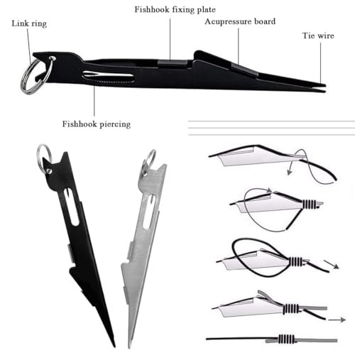 3 PCS Fishing Knot Tying Tool Set with Line Cutter - Durable & Portable