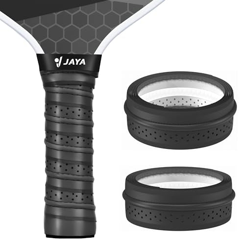 Pickleball Grip Tape - Extra-Length Non-Slip Overgrip - 2 Pack - Black
