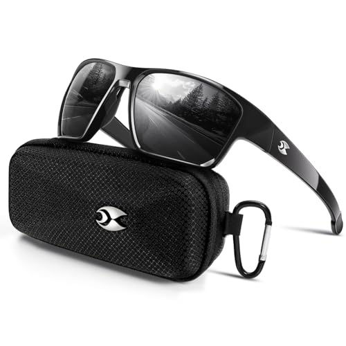 SUOSO Polarized Sports Sunglasses Black C02-0408 for Men & Women UV400