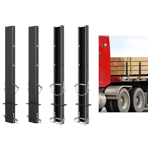 Adjustable C Channel Pipe Stakes - 30 Inch, 4-Pack - Heavy-Duty Alloy Steel