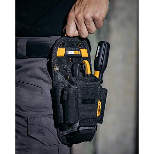 ToughBuilt - Technician 10 Pocket Pouch (Medium) - 14 Pockets & Loop, 3 Adjustable Holster, 6 Snug-fit Screwdrivers, Accessories, Secure Multi-Tool Holder - (TB-CT-36-M10)