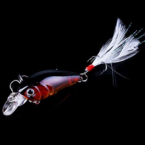 5 Pack Crankbait Fishing Lures with 3D Eyes - Bass & Freshwater