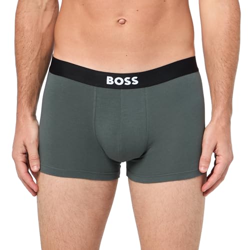 Men's 3-Pack Logo Trunks - Medium Seafoam Olive Black | BOSS Underwear