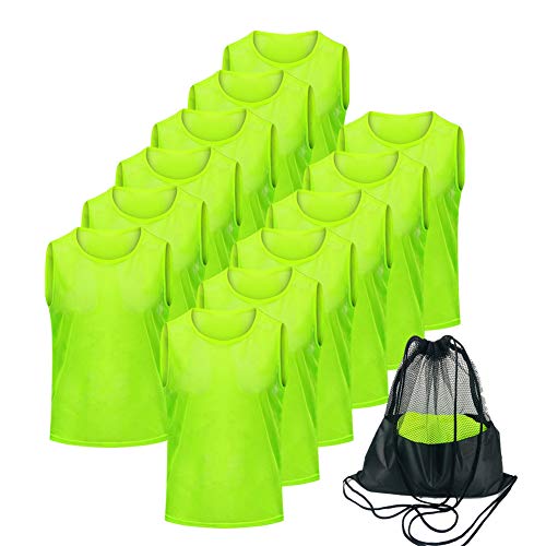 Lightweight Soccer Scrimmage Vests for Kids & Adults - Mesh Training Jerseys