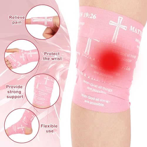 Christian Athletic Tape 2-Pack - 2in x 23ft - Pink Matthew 19:26