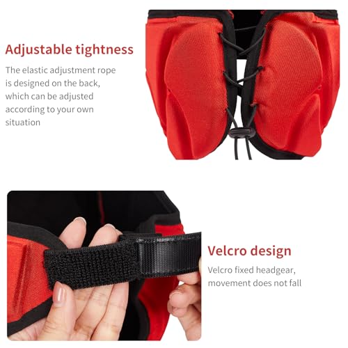 Red Rugby Headguard with Soft Padding for Youth & Adults, Sports Helmet