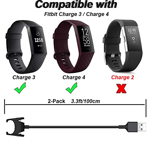 Replacement Charger Cable for Fitbit Charge 3/4 - 1m/3.3ft