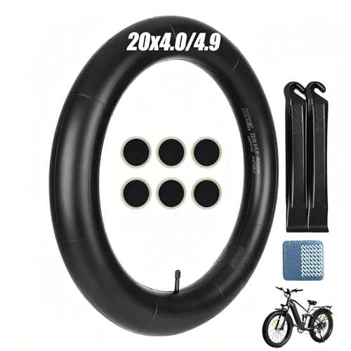 20x4.0/4.9 Fat Tire Inner Tubes with AV Schrader Valve for Mountain & Electric Bikes