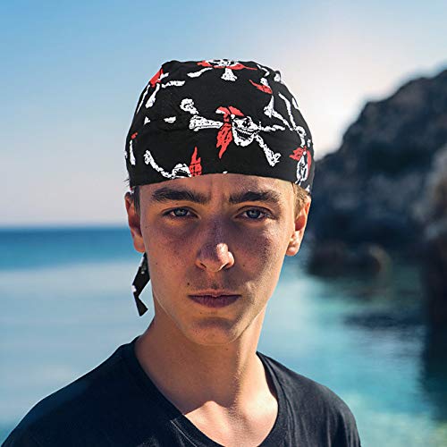 3 Pcs Breathable Cotton Doo Rags for Men & Women - One Size
