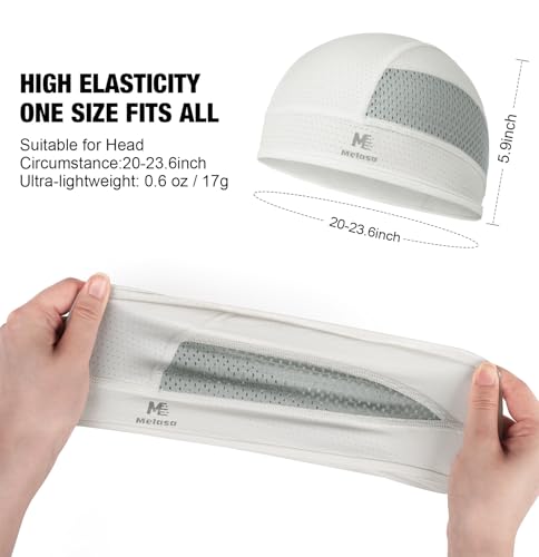 Cooling Skull Cap - Breathable Sweat-Wicking Under Helmet - White