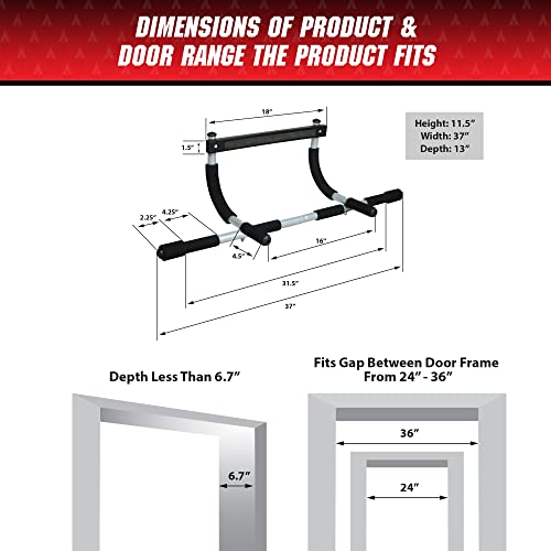 Adjustable Pull-Up Bar for Doorway - Iron Gym Upper Body Workout Bar