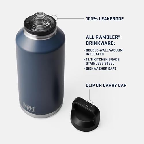 YETI Rambler 64 oz Water Bottle with Chug Cap - Royal Blue, Insulated Stainless Steel