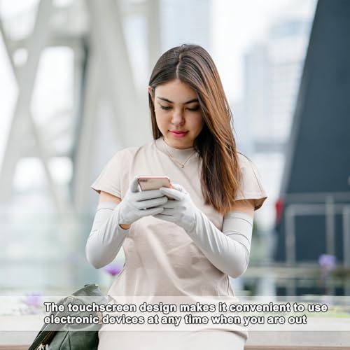Sun Protection Touchscreen Gloves for Women - Pink