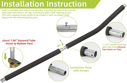 Trampoline Replacement Poles for Skywalker 4201 & 4202 - Foam Sleeve Included