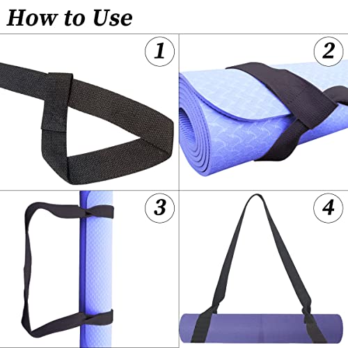 Adjustable Yoga Mat Strap - Multi-Purpose Sling - Black