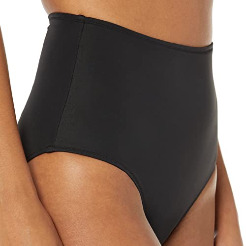 High Waist Swim Bottoms for Women - Plus Size, Medium - Washed Black